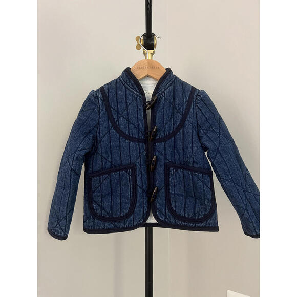 Doen Other - Doen Parker Toggle Jacket, Blue Quilted Denim